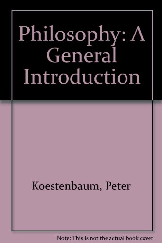 9780442230913: Philosophy: A General Introduction