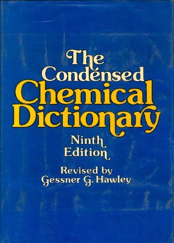 Beispielbild fr The Condensed Chemical Dictionary zum Verkauf von Better World Books