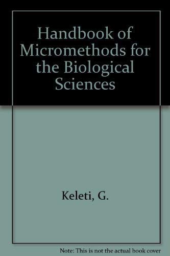 Beispielbild fr Handbook of Micromethods for the Biological Sciences zum Verkauf von Better World Books