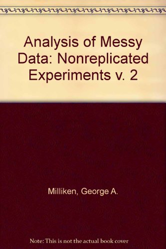 Beispielbild fr Analysis of Messy Data II : Nonreplicated Experiments zum Verkauf von Better World Books Ltd