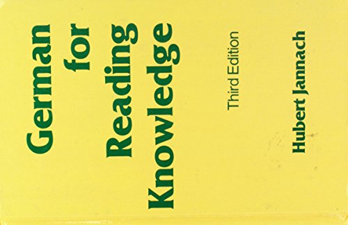 9780442256968: German for Reading Knowledge