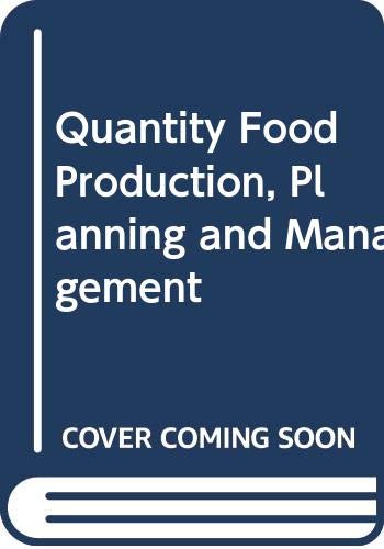 Beispielbild fr Quantity Food Production Planning zum Verkauf von Irish Booksellers