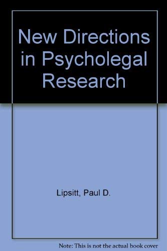 Beispielbild fr New Directions in Psycholegal Research zum Verkauf von Better World Books