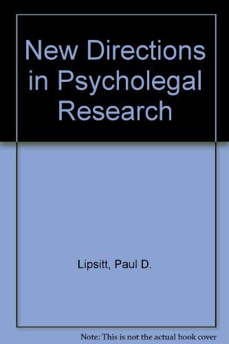 Stock image for New Directions in Psycholegal Research for sale by Better World Books