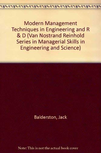 Stock image for Modern Management Techniques in Engineering and R & D for sale by Zubal-Books, Since 1961