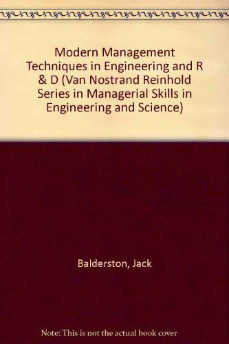 Stock image for Modern Management Techniques in Engineering and R & D for sale by The Warm Springs Book Company