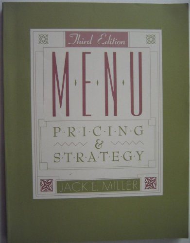 9780442264420: Menu Pricing and Strategy by Miller, Jack E.