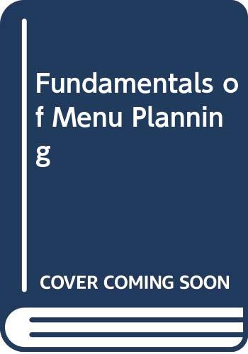 9780442264925: Fundamentals of Menu Planning