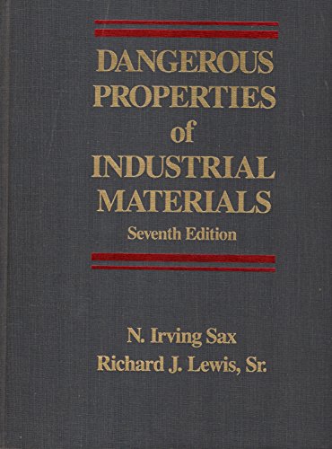 Imagen de archivo de Dangerous properties of industrial materials a la venta por HPB-Red