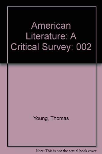 Beispielbild fr American Literature: A Critical Survey zum Verkauf von Best Books And Antiques