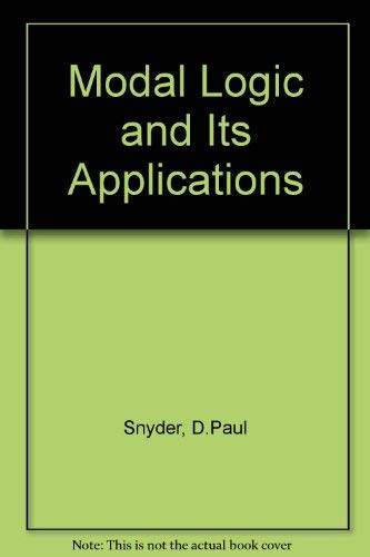 9780442278502: Modal Logic and Its Applications