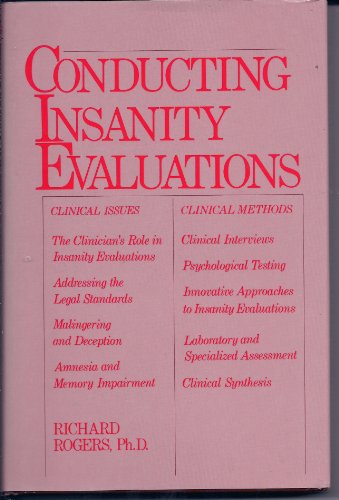 Imagen de archivo de Conducting Insanity Evaluations a la venta por Better World Books: West