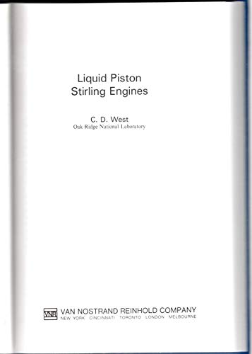 Imagen de archivo de LIQUID PISTON STIRLING ENGINES a la venta por Reiner Books