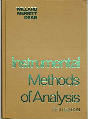 9780442294793: Instrumental Methods of Analysis