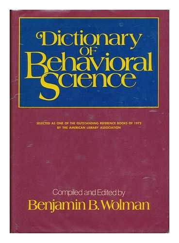 Beispielbild fr Dictionary of Behavioral Science zum Verkauf von From Away Books & Antiques