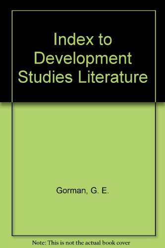 Index to Developments Studies (9780442306342) by Gorman