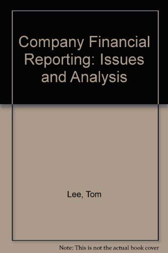 Stock image for Company Financial Reporting: Issues and Analysis for sale by Reuseabook