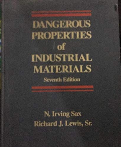 Beispielbild fr Dangerous Properties of Industrial Materials. Seventh Edition. Volume II (A-E) Only zum Verkauf von ThriftBooks-Dallas