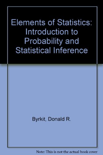 9780442784355: Elements of Statistics: Introduction to Probability and Statistical Inference