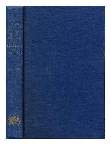 Beispielbild fr Lives of the Fellows of the Royal College of Surgeons of England 1952-1964 zum Verkauf von Anybook.com