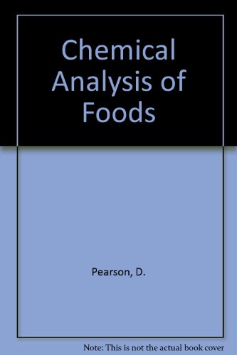 Beispielbild fr Chemical Analysis of Foods zum Verkauf von Anybook.com
