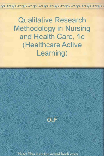 qualitative research in nursing and healthcare holloway