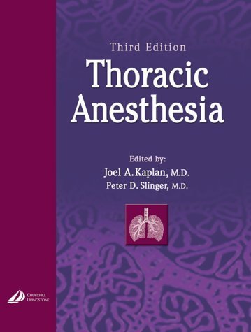 Beispielbild fr Thoracic Anesthesia zum Verkauf von HPB-Red