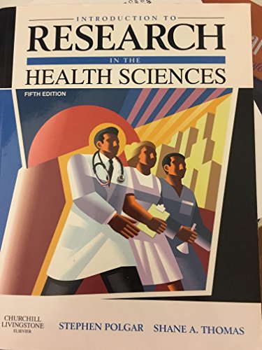 Beispielbild fr Introduction to Research in the Health Sciences zum Verkauf von SecondSale