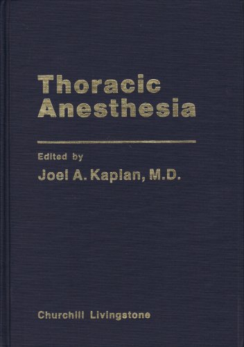 Imagen de archivo de Thoracic Anesthesia a la venta por SecondSale