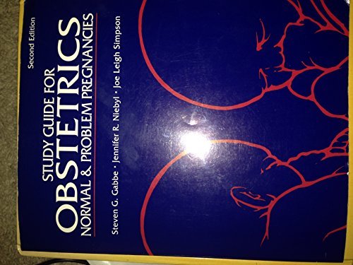 Imagen de archivo de Study Guide for Obstetrics: Normal and Problem Pregnancies a la venta por HPB-Red