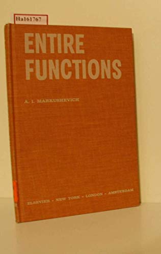 Imagen de archivo de Entire Functions. a la venta por Better World Books