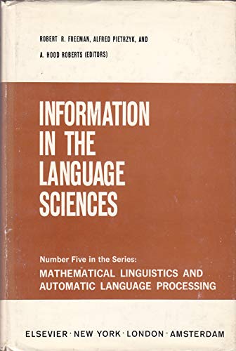 Beispielbild fr Information in the Language Sciences zum Verkauf von Zubal-Books, Since 1961
