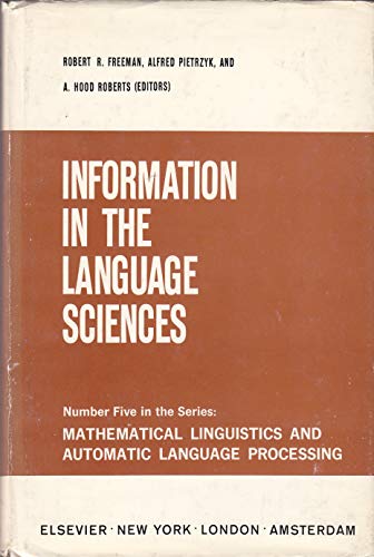 Imagen de archivo de Information in the Language Sciences a la venta por Zubal-Books, Since 1961