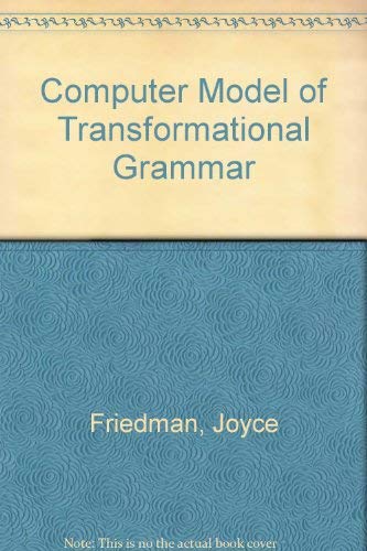 9780444000842: Computer Model of Transformational Grammar