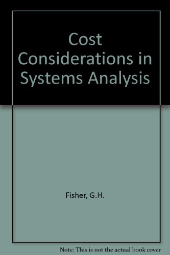 9780444000873: Cost Considerations in Systems Analysis