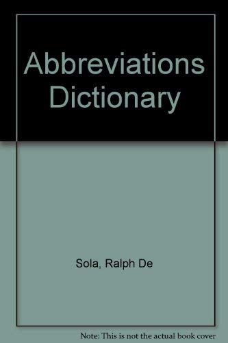 Stock image for Abbreviations Dictionary, new international 4th edition for sale by BookDepart