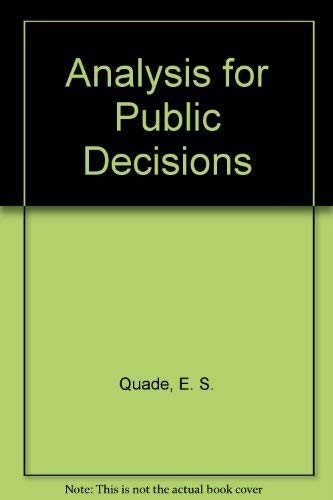 Imagen de archivo de Analysis for public decisions a la venta por Wonder Book