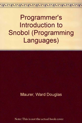 9780444001733: Programmer's Introduction to Snobol