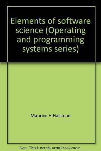 9780444002150: Elements of software science (Operating and programming systems series) by