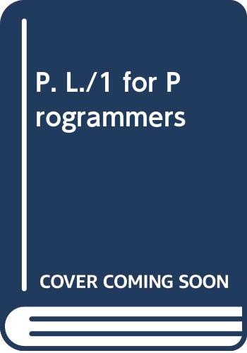 9780444002846: P. L./1 for Programmers