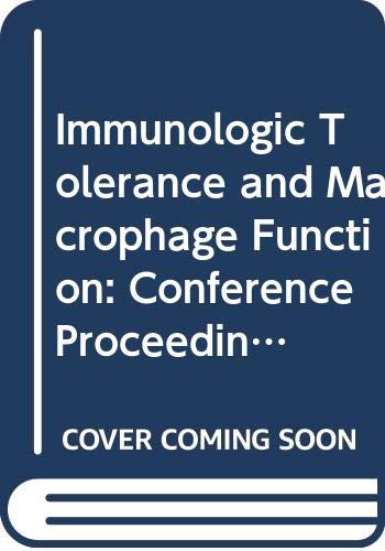 Imagen de archivo de Immunologic Tolerance and Macrophage Function,Developments in Immunology. Volume 4 a la venta por monobooks
