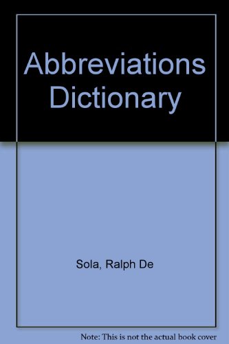 Stock image for Abbreviations Dictionary for sale by HPB-Red