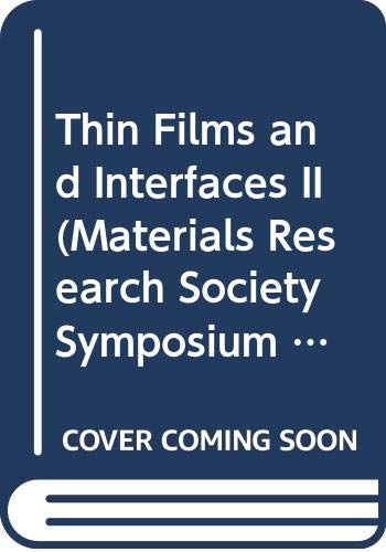 9780444009050: Thin Films and Interfaces II