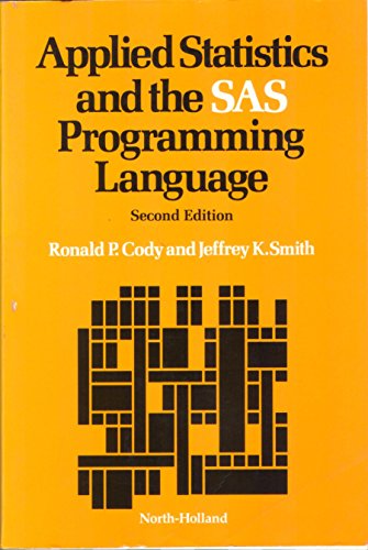 9780444011923: Applied Statistics and the S.A.S.Programming Language