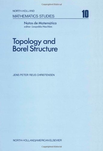 Imagen de archivo de Topology and Borel Structure a la venta por Second Story Books, ABAA