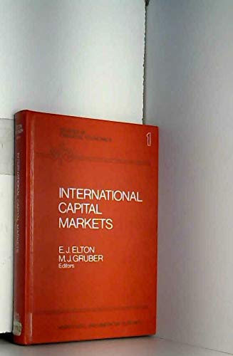 Imagen de archivo de International Capital Markets (Studies in Financial Economics Series 1) a la venta por Harry Alter