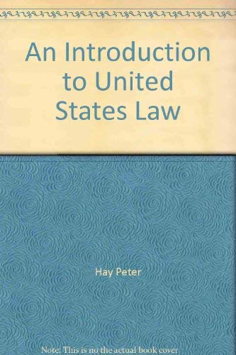 Stock image for An introduction to United States law for sale by Robinson Street Books, IOBA