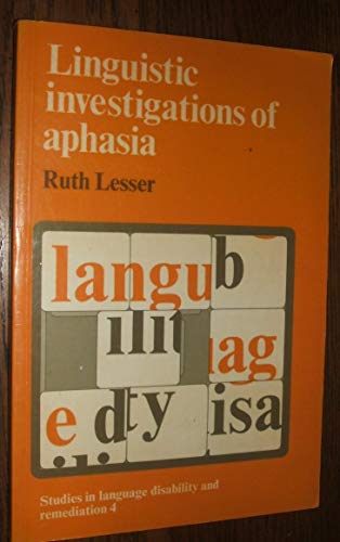 9780444194589: Linguistic investigations of aphasia