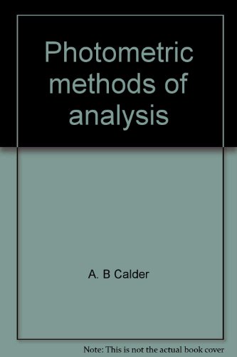 Stock image for Photometric Methods of Analysis for sale by P.C. Schmidt, Bookseller