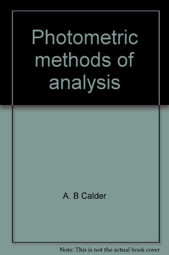 9780444197382: Photometric methods of analysis